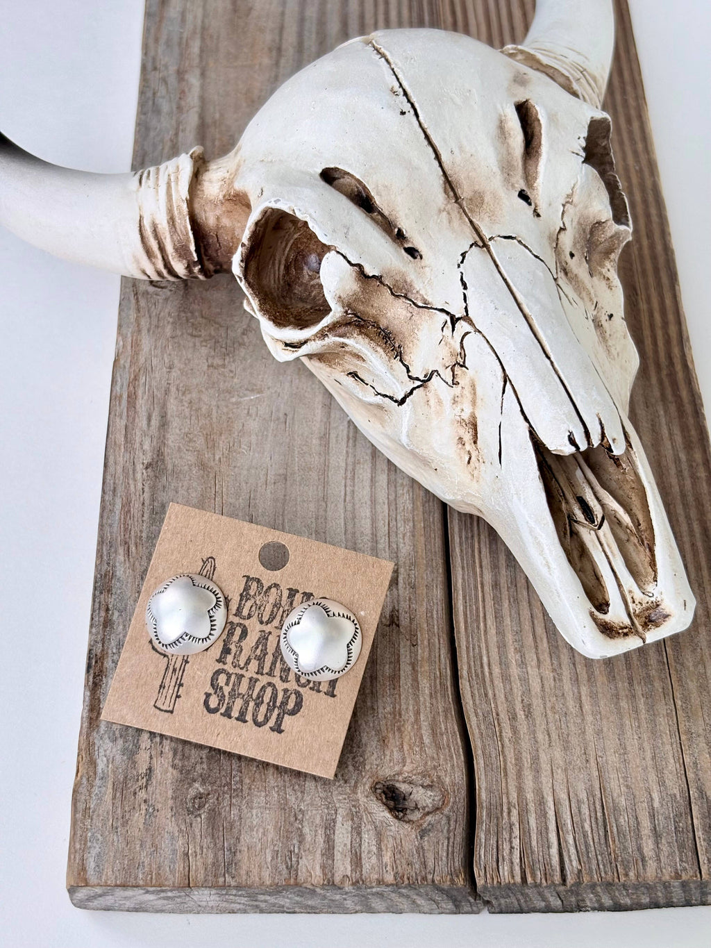 Western Style Round Stud Earrings
