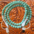 Light Turquoise Beaded 4-In 1 Charging Cable