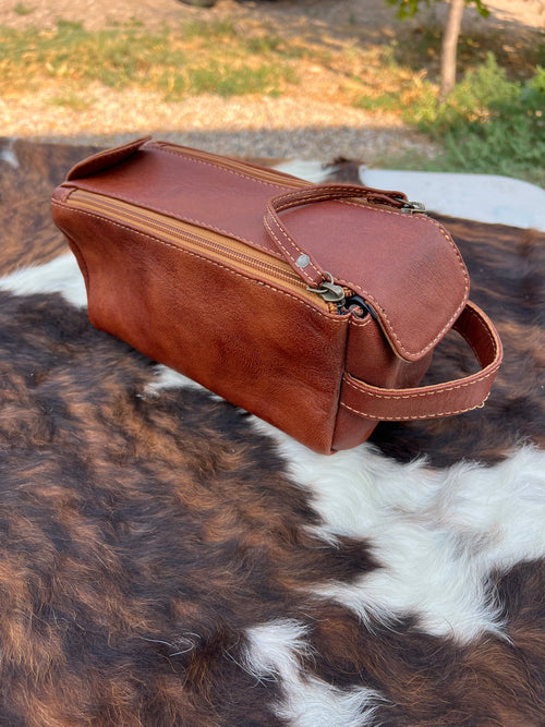 All Leather Toiletry Bag