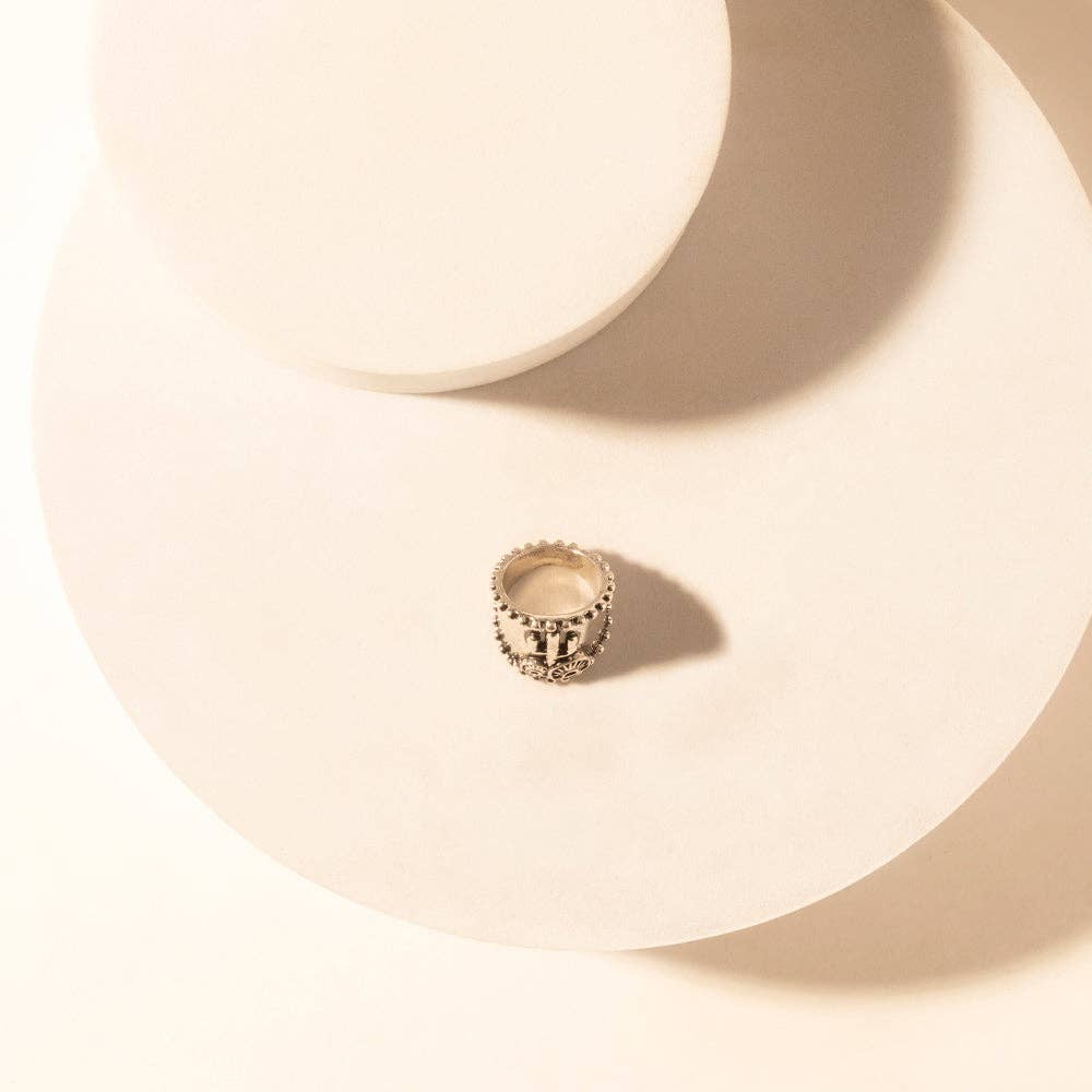 Cactus Country adjustable Ring for Women with engraved cactus detail for everyday western wear