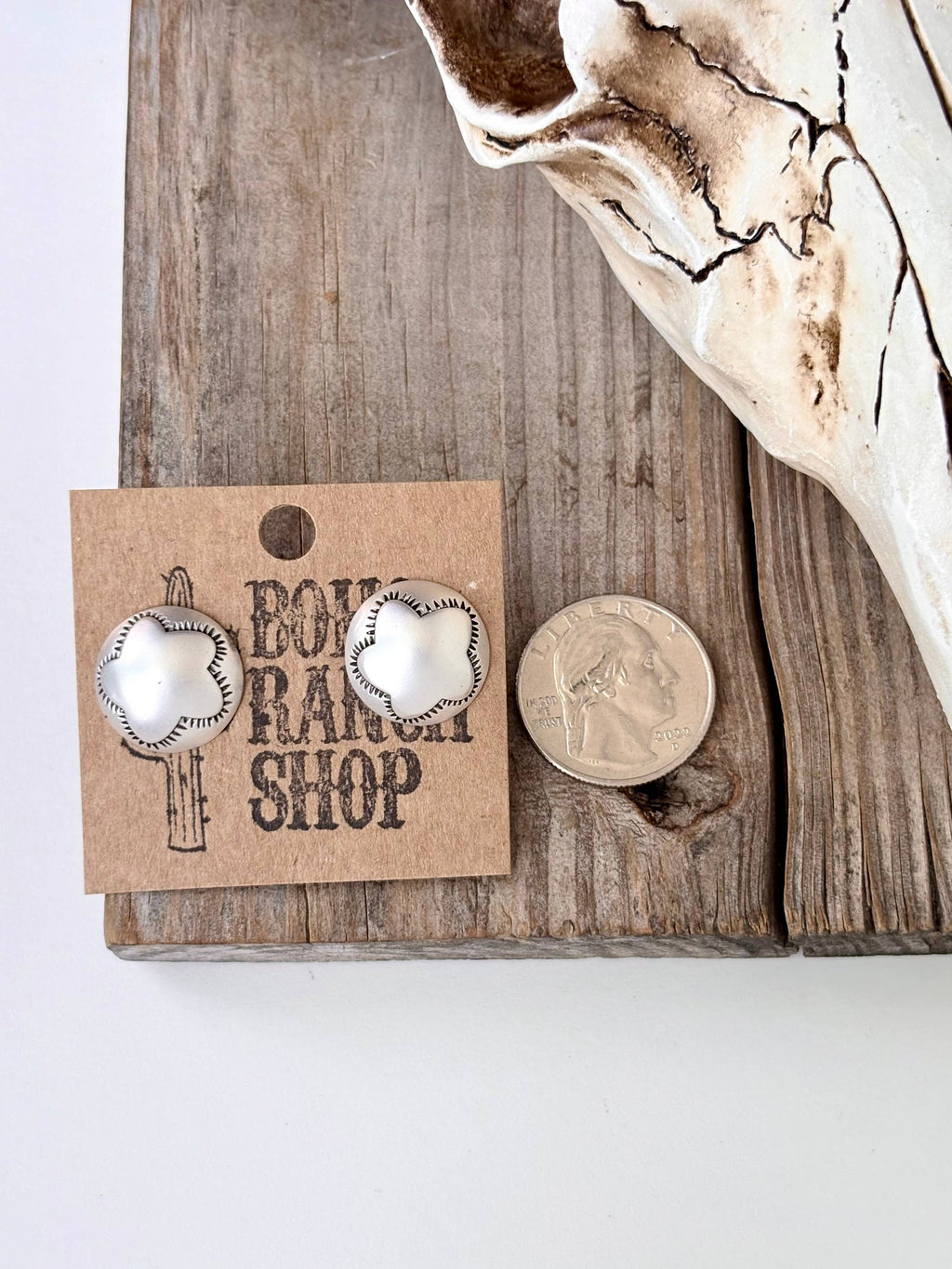 Western Style Round Stud Earrings