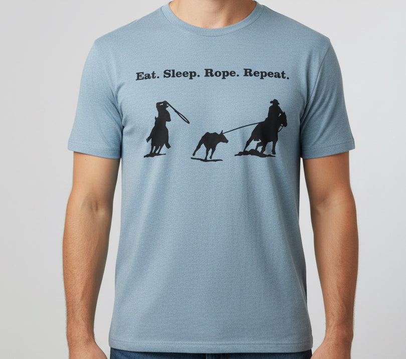 Eat Sleep Rope Repeat Blue
