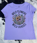 Wild Flowers Wild Horses Girls T