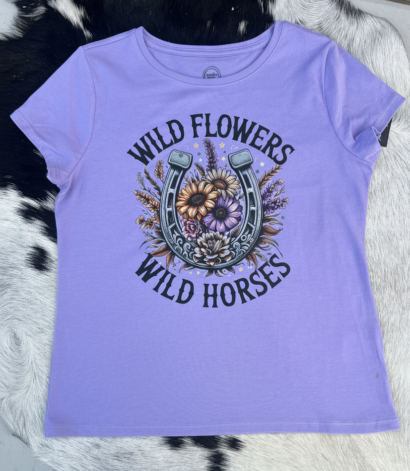 Wild Flowers Wild Horses Girls T