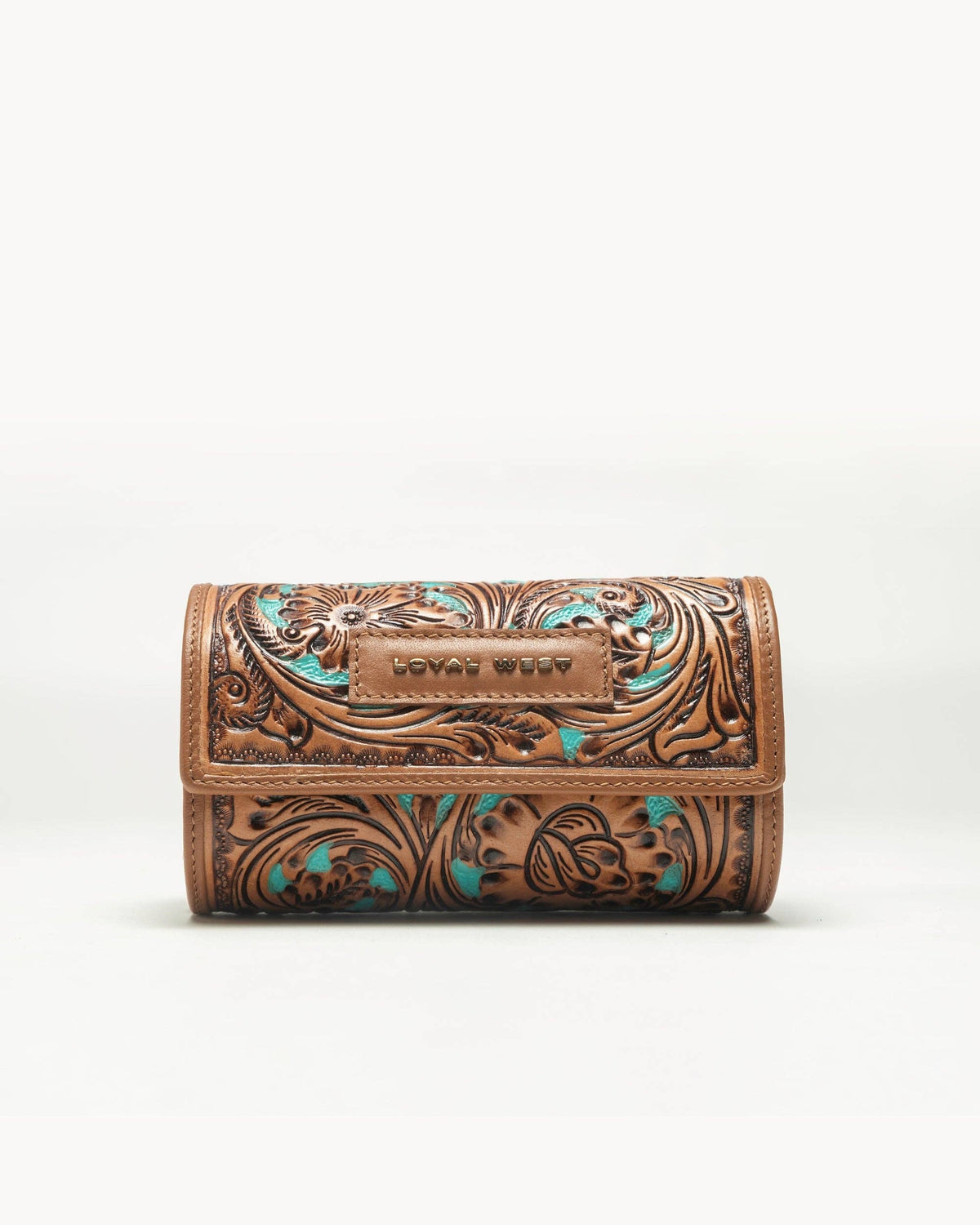 Canyon Jewellery Case Handtooled Leather - Whiskey & Water