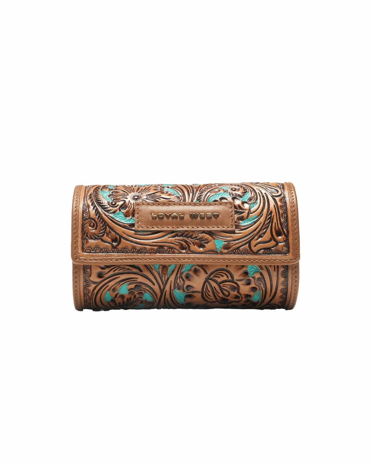 Canyon Jewellery Case Handtooled Leather - Whiskey & Water