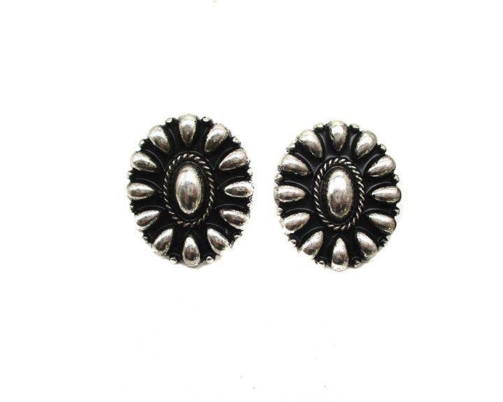 Western Small Concho Bubble Post Earring